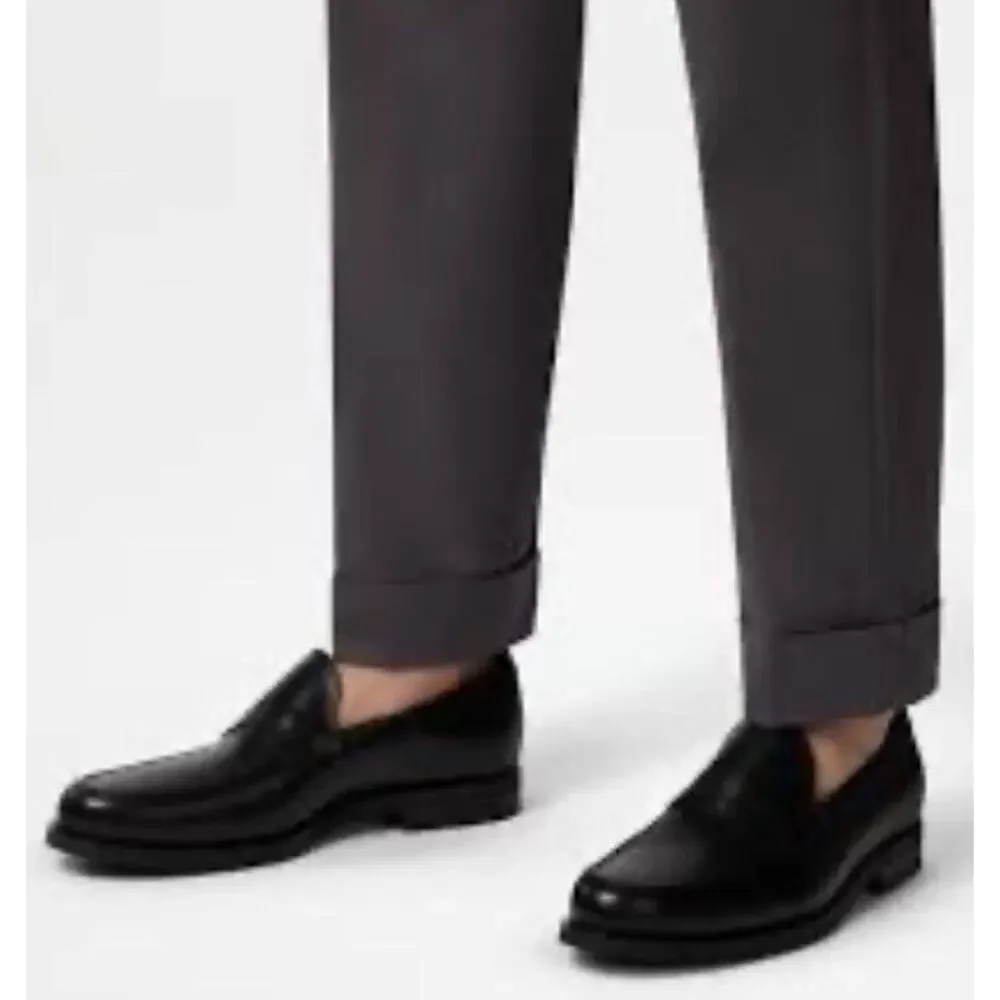 Tod's Black Leather Penny Loafer Driving Shoes •Mens US 7.5• Tods Italy $795 EXC